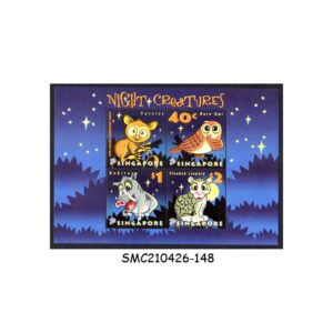 Stamps from SINGAPORE - 2003 NIGHT CREATURES - MIN. SHEET MINT NH