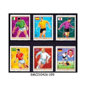 Stamps from AJMAN - 1986 WORLD CHAMPIONSHIP FOOTBALL / SOCCER - MEXICO '86 - 6V - MINT NH