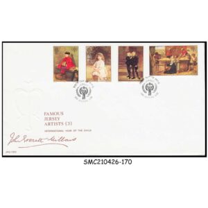 Stamps from JERSEY - 1979 FAMOUS JERSEY ARTISTS / PAINTINGS - FDC