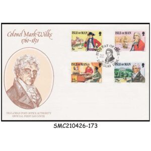 Stamps from ISLE OF MAN - 1981 COLONEL MARK WILKS - FDC