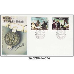 Stamps from JERSEY - 1980 LINKS WITH BRITAIN - FDC