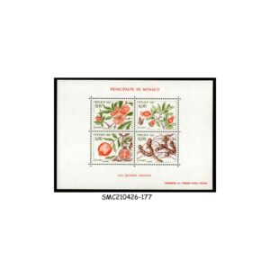 Stamps from MONACO - 1989 FOUR SEASONS / POMEGRANATE FRUIT - MIN. SHEET MINT NH