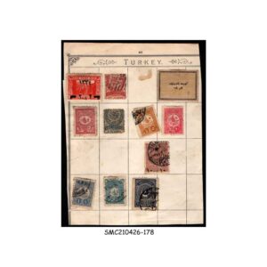 Stamps from TURKEY - SELECTED CLASSIC STAMPS - 11V - USED - HINGED on ALBUM PAGE-CUT-OUT