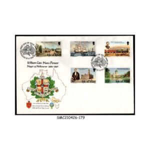Stamps from ISLE OF MAN - 1984 WILLIAM COIN - MONX PIONEER - FDC