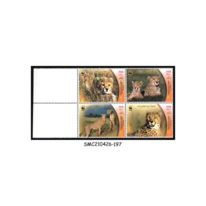 Stamps from IRAN - 2003 CHEETAH / WILD ANIMALS / WWF - SE-TENANT BLOCK OF 4 - MINT NH