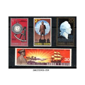 Stamps from SAMOA - 1970 200th ANNIV. OF JAMES COOK'S EXPLORATION OF THE PACIFIC - 4V - MINT NH