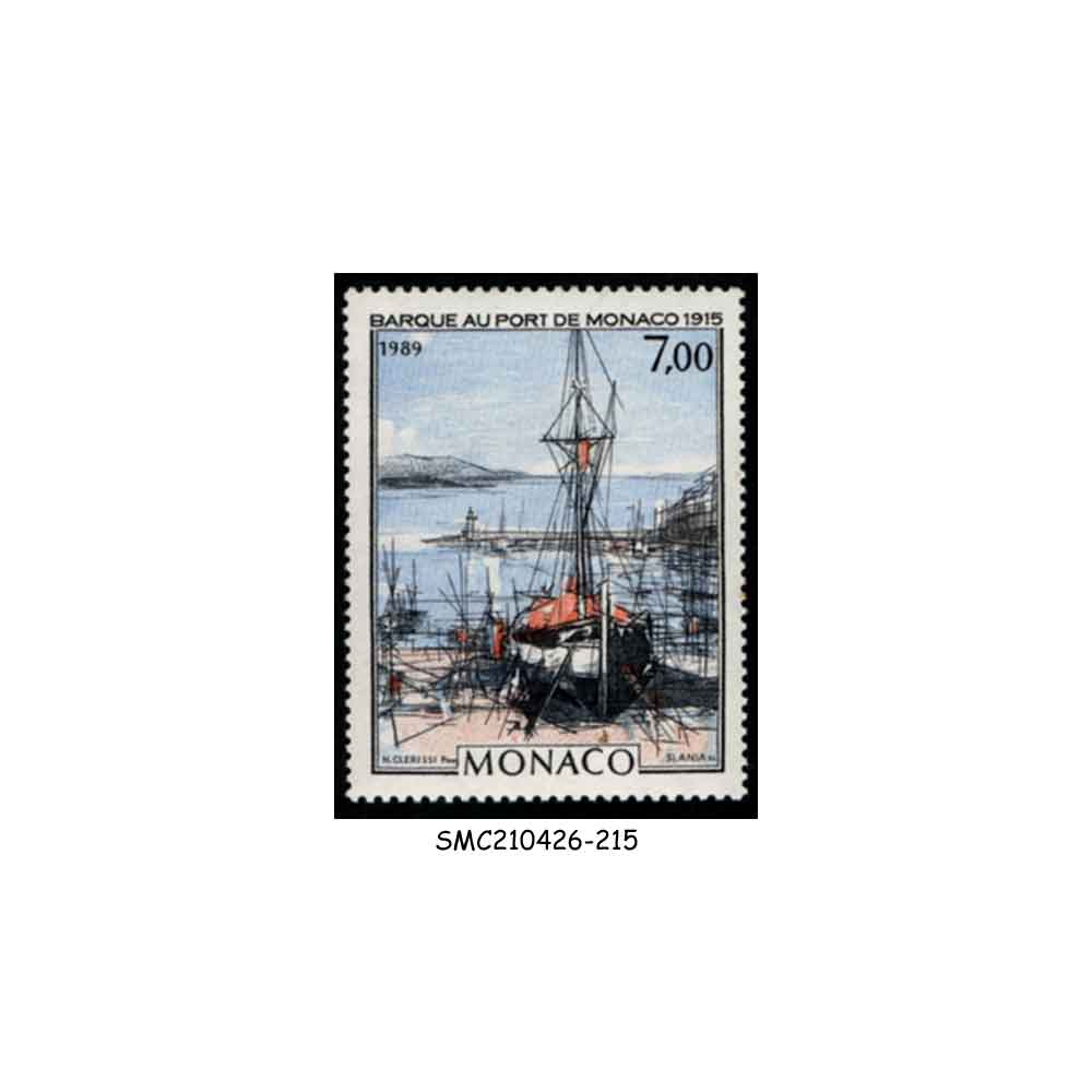Stamps from MONACO - 1989 BOAT PAINTING OF MONACO SCOTT#1695 - 1V - MINT NH