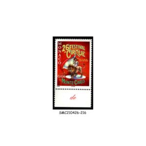 Stamps from MONACO - 2002 26th INTERNATIONAL CIRCUS FESTIVAL OF MONTE CARLO SG#2540 1V MNH