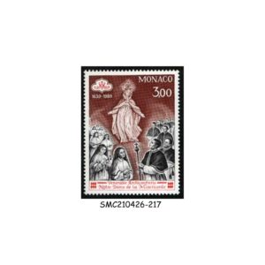 Stamps from MONACO - 1989 350yr CONGREGATION OF THE BROTHERS & SISTERS OF CHARITY 1V MNH