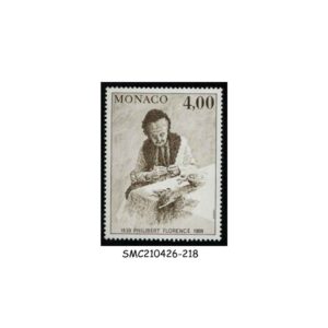 Stamps from MONACO - 1989 150th BIRTH ANNIVERSARY OF PHILIBERT FLORENCE / PAINTINGS - 1V MINT NH