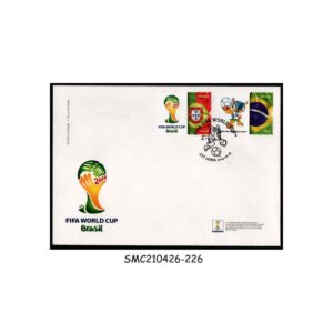 Stamps from PORTUGAL - 2014 FIFA WORLD CUP OF FOOTBALL BRAZIL '14 / SOCCER -  FDC