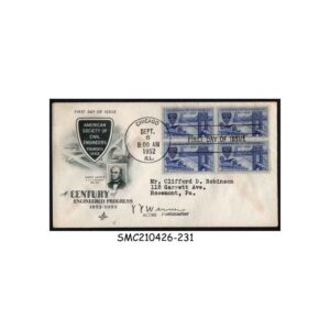 Stamps from UNITED STATES USA - 1952 CENTURY OF ENGINEERED PROGRESS - FDC