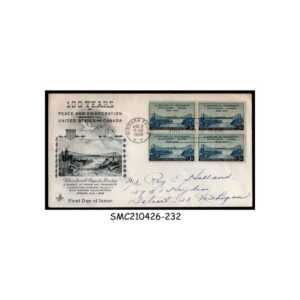 Stamps from UNITED STATES USA - 1948 100yrs of PEACE & COOPERATION with CANADA - FDC