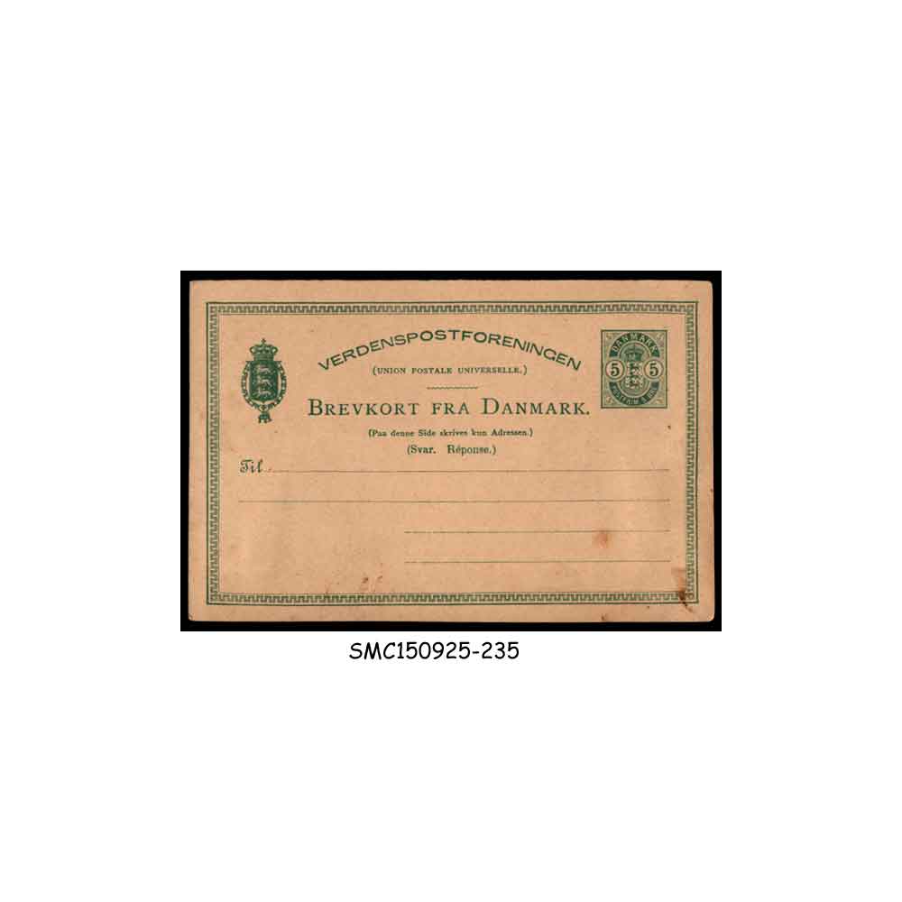 Postal stationery from DENMARK - 5ore UPU POSTCARD - UNUSED