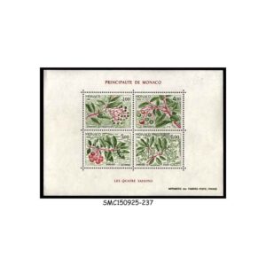 Stamps from MONACO - 1986 SEASON OF THE STRAWBERRY / FRUITS - MIN. SHEET MINT NH