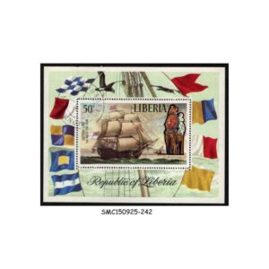 Stamps from LIBERIA - 1972 FAMOUS SAILING SHIPS - SOUVENIR SHEET - CTO