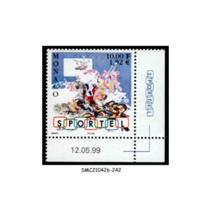 Stamps from MONACO - 1999 10yrs CONGRESS FOR SPORT & TELEVISION - 1V MINT NH