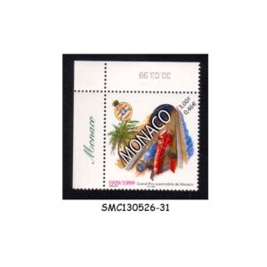 Stamps from MONACO - 1999 70yrs OF GRAND PRIX IN MONACO / AUTO RACING  - 1V - MINT NH