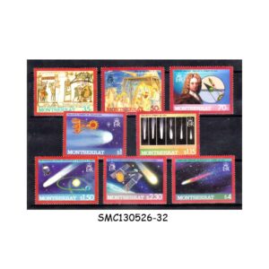 Stamps from MONTSERRAT - 1986 HALLEY'S COMET / SPACE - 8V - MINT NH