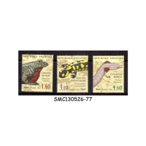 Stamps from CROATIA - 2013 CROATIAN FAUNA - AMPHIBIANS - 3V - MINT NH