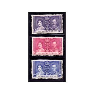 MAURITIUS - 1937 KGVI CORONATION - 3V - MINT NH