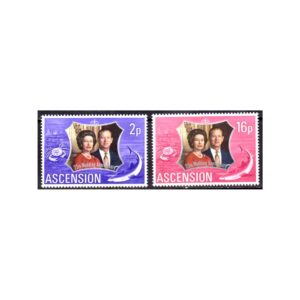 ASCENSION - 1972 SILVER WEDDING QEII - 2V - MINT NH