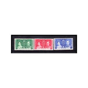 MALTA - 1937 KGVI CORONATION - 3V - MINT NH
