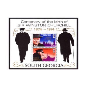 SOUTH GEORGIA - 1974 BIRTH CENTENARY OF SIR WINSTON CHURCHILL - MIN. SHEET MNH