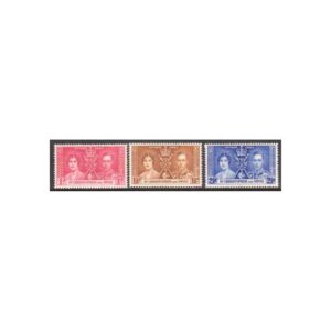 ST. CHRISTOPHER & NEVIS - 1937 KGVI CORONATION - 3V - MINT NH