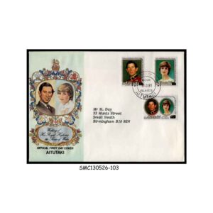 Stamps from AITUTAKI - 1981 ROYAL WEDDING OF PRINCE CHARLES & LADY DIANA - FDC
