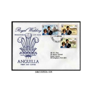 Stamps from ANGUILLA - 1981 ROYAL WEDDING OF PRINCE CHARLES & LADY DIANA - FDC