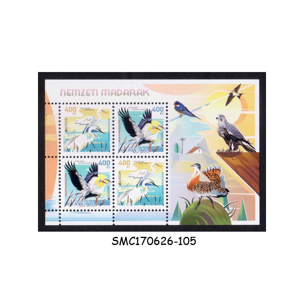 Stamps from HUNGARY - 2019 EUROPA - BIRDS - MIN. SHEET MINT NH