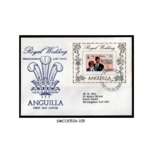 Stamps from ANGUILLA - 1981 ROYAL WEDDING OF PRINCE CHARLES & LADY DIANA - MS - FDC