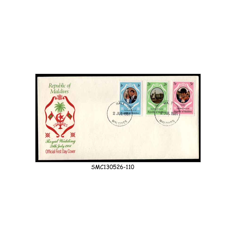 Stamps from MALDIVES - 1981 ROYAL WEDDING OF PRINCE CHARLES & LADY DIANA - FDC