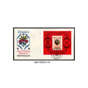 Stamps from JAMAICA - 1981 ROYAL WEDDING OF PRINCE CHARLES & LADY DIANA - MS - FDC