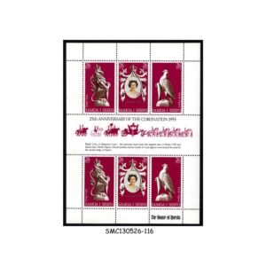 Stamps from SAMOA - 1977 25th ANNIVERSARY OF THE QEII CORONATION - MIN. SHEET MINT NH