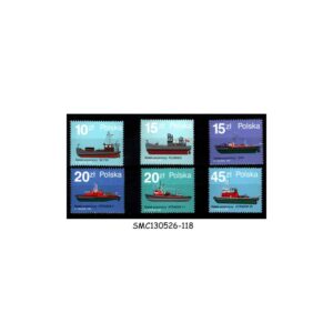Stamps from POLAND - 1988 FIRE BOATS / SHIPS - 6V - MINT NH