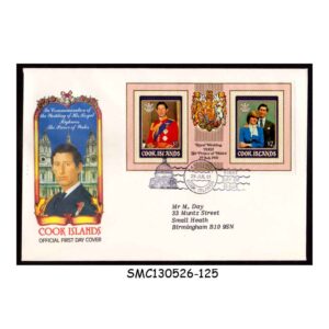 Stamps from COOK ISLANDS - 1981 ROYAL WEDDING OF PRINCE CHARLES & LADY DIANA - MS - FDC