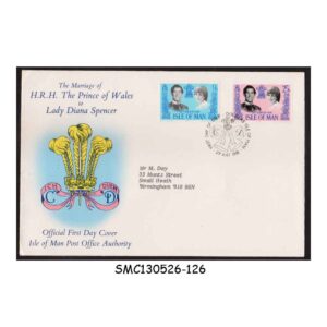Stamps from ISLE OF MAN - 1981 ROYAL WEDDING OF PRINCE CHARLES AND LADY DIANA - FDC