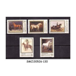 Stamps from RUSSIA - 1988 HORSE PAINTINGS - 5V - MINT NH
