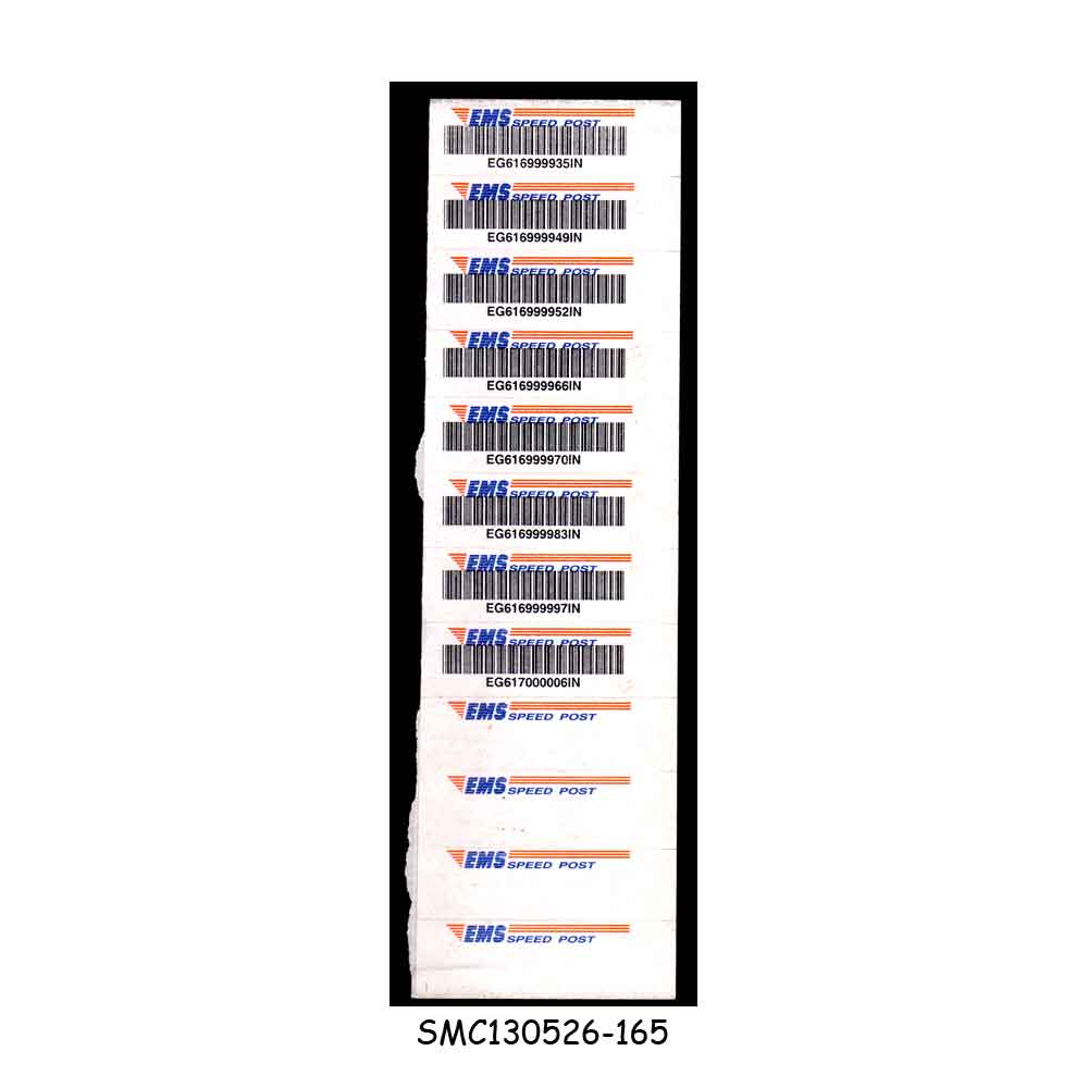 Stamps from INDIA - SPEED POST LABELS - ERROR BARCODE MISSING