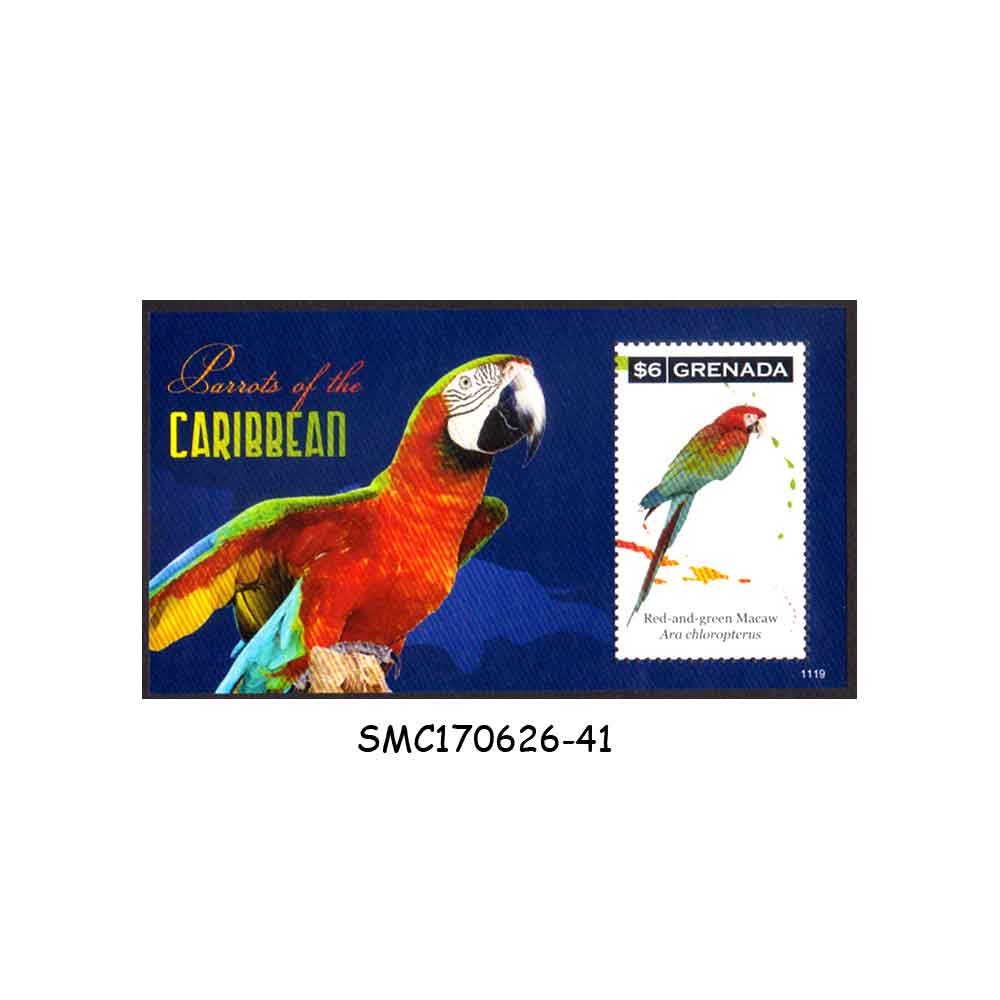 Stamps from GRENADA - 2011 PARROTS OF THE CARIBBEAN / BIRDS - MIN. SHEET MINT NH