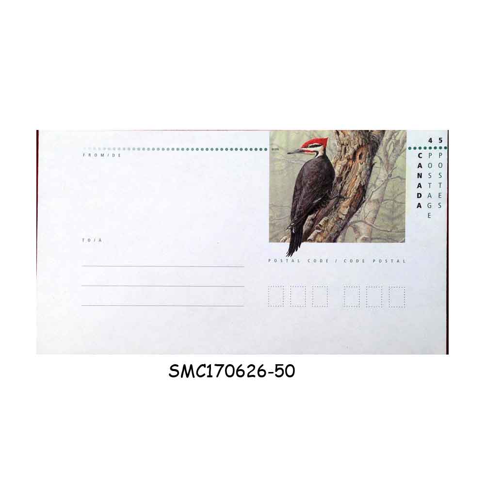 Stamps from CANADA - 1995 45c WOODPECKER / BIRDS - ENVELOPE - MINT