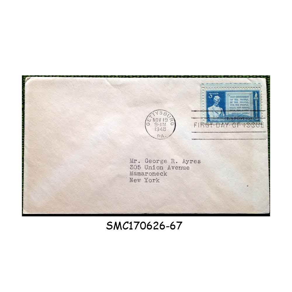 Stamps from UNITED STATES USA - 1948 GETTYSBURG ADDRESS ISSUE - FDC