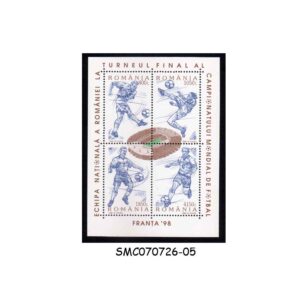 Stamps from ROMANIA - 1998 WORLD FOOTBALL CHAMPIONSHIP IN FRANCE MIN/SHT MNH