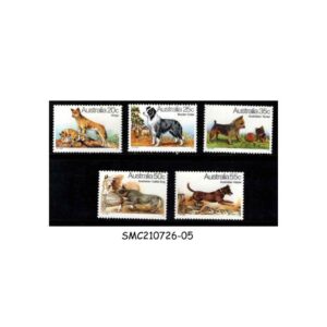 Stamps from AUSTRALIA - 1980 DOGS / PET ANIMALS - 5V - MINT NH