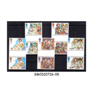 Stamps from GREAT BRITAIN - 1994 CHRISTMAS - CHILDREN'S NATIVITY PLAYS SG#1843-1847 - 5V GUTTER PAIR MNH