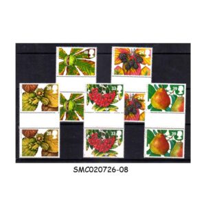 Stamps from GREAT BRITAIN - 1993 THE FOUR SEASONS: AUTUMN SG#1779-1783 - 5V GUTTER PAIR MNH