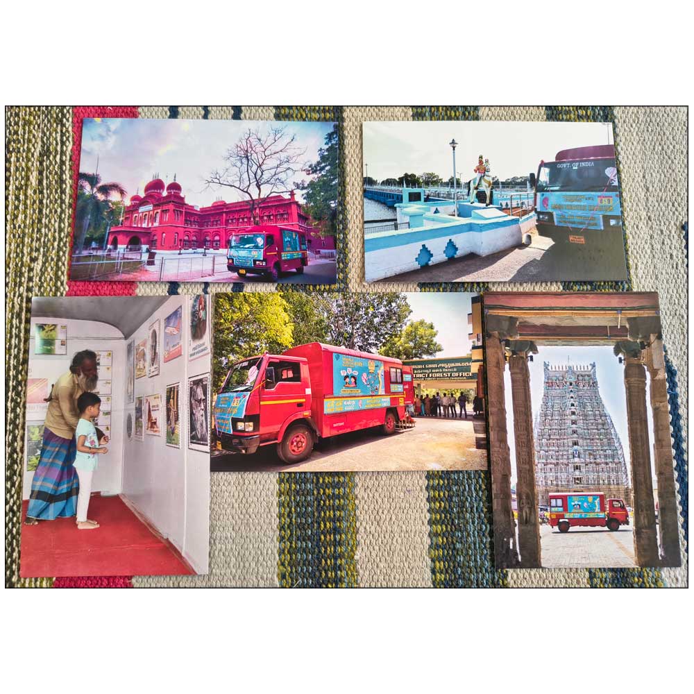 Stamps from INDIA - 2024 DUGI VANDI MOBILE PHILATELIC EXHIBITION SET OF 21 PICTURE POSTCARDS - ALL DIFFERENT - Image 2