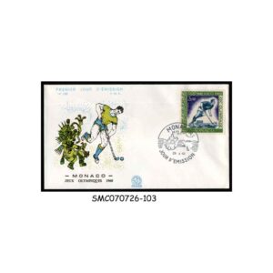 Stamps from MONACO - 1968 OLYMPIC GAMES MEXICO '68 / HOCKEY - FDC